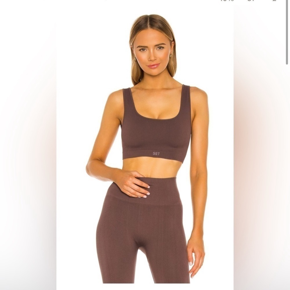 SET ACTIVE X REVOLVE Box Cut Sports Bra in Monaco sizes M, L NWOT minimalist‌
